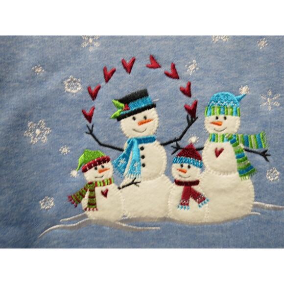 Lot of 5 Size M (one PL) Holiday Sweatshirts Christmas Snowman - Picture 15 of 16